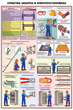 ПС29 Средства защиты в электроустановках (ламинированная бумага, А2, 3 листа) - Плакаты - Электробезопасность - магазин "Охрана труда и Техника безопасности"